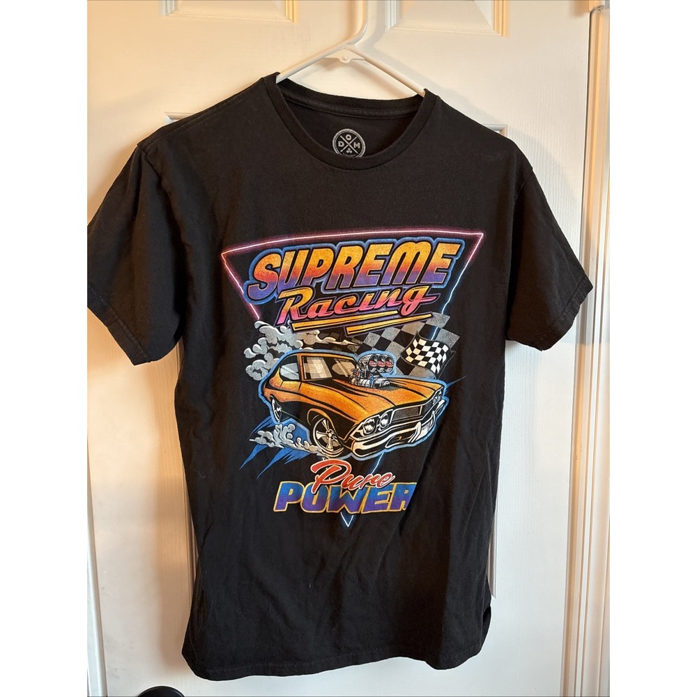 Supreme Racing Shirt Mens‎ Medium Black DOM Pure Power Muscle Car Graphic Tee
